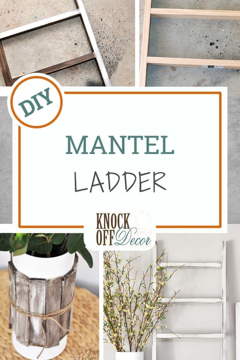 Do you change out the decor on your mantel or on a specific shelf in your home? If you do, then you’re probably always looking for unique ways to incorporate objects for a new look as the seasons change. Ashley from cherishedbliss shares her design for a mini wood mantel ladder that can be used as a decorating tool throughout the year. Mini Ladder Decor Ideas, Ladder Decor Ideas, Mini Ladder Decor, Decorative Ladder, Diy Mantel, Wood Mantel, Wood Ladder, Wood Mantels, Seasons Change