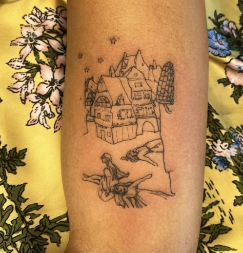 Mixed Tattoo Styles, Cottage Tattoo, Hawaii Tattoos, Thigh Tat, Food Tattoos, Stick N Poke Tattoo, Poke Tattoo, Home Tattoo, Dainty Tattoos