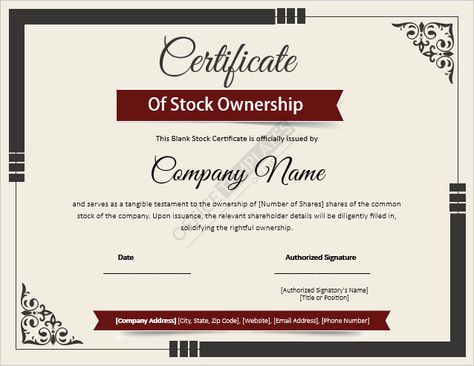 📜 Create Your Own Stock Certificates! Free MS Word Template 🏆💼 Stock Certificate Template Free, Stock Certificate Template, Create Certificate, Blank Certificate Template, Ms Word Template, Blank Certificate, Celebrating Success, Free Certificates, Stock Certificates