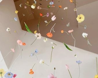 Hanging Flower Garland, Custom Hanging Flowers Kit, DIY Ceiling Flower Set, Floating Flower Wall Hanging Backdrop, Flower Garland Wall Decor - Etsy