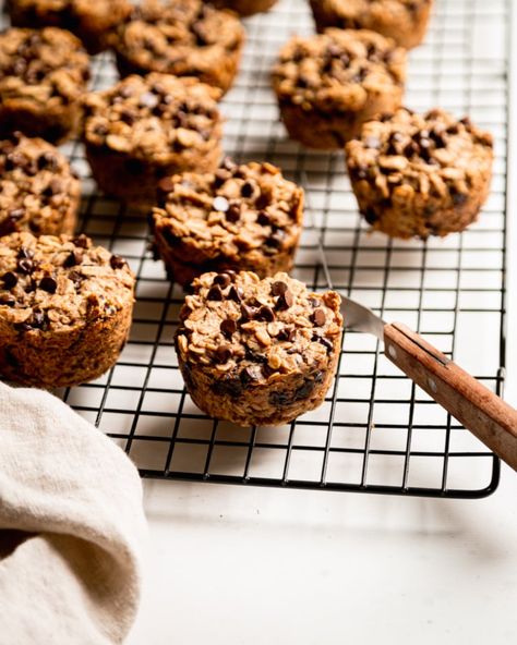 Baked Chocolate Chip Oatmeal, Chocolate Chip Oatmeal Cups, Fork Over Knives, Zucchini Baked Oatmeal, Breakfast Zucchini, Quick Vegan Breakfast, Spiced Zucchini, Vegan Zucchini Bread, Baked Oatmeal Cups