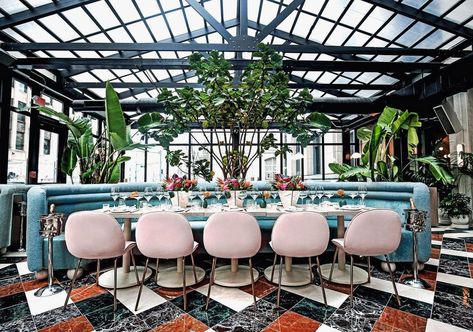 Terrace Lounge, Abandoned Detroit, Detroit Restaurants, Outdoor Terrace, Retractable Roof, Lobby Bar, Best Rooftop Bars, Southern Kitchens, Glass Light Fixture