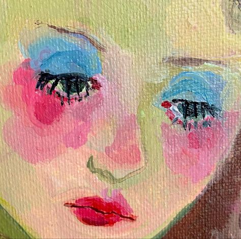 art painting reference emotion inspo sketch face textile Pink Cheeks, Soyut Sanat Tabloları, Arte Sketchbook, Arte Inspo, February 1, Ap Art, Funky Art, Labyrinth, Pretty Art