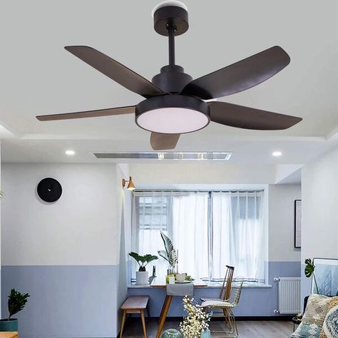 Simple Ceiling Fan, Coffee Shop Lighting, Ceiling Fan Light Fixtures, Fan Light Fixtures, Best Ceiling Fans, Black Ceiling Fan, Ceiling Fan Light, Living Room Restaurant, Best Abs