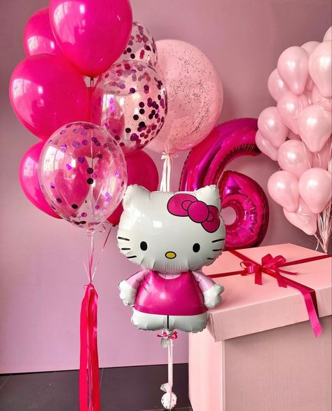 Hello Kitty Balloon Bouquet, Hello Kitty Balloons, Architectural Design Studio, Balloon Tassel, Hello Kit, Bubble Balloons, Balloon Bouquet, Ash, Balloons