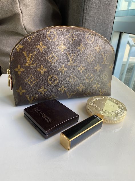 Louis Vuitton Cosmetics Pouch Louis Vuitton Makeup Pouch, Lv Cosmetic Pouch, Louis Vuitton Makeup Bag, Louis Vuitton Makeup, Louis Vuitton Cosmetic Pouch, Cosmetics Pouch, Mini Makeup Bag, Dream Baby, Luxury Makeup