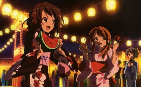 Suzumiya Haruhi no Yuuutsu (The Melancholy Of Haruhi Suzumiya) Wallpaper #145108 - Zerochan Anime Image Board Anime Schedule, Blood Lad, Japan Festival, Zerochan Anime, Slice Of Life Anime, Japan Summer, Japanese Lantern, Anime Summer, Haruhi Suzumiya