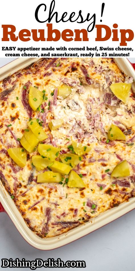 Hot Reuben Dip, Dip Cream Cheese, Reuben Dip, Gluten Free Recipes Appetizers, Gluten Free Appetizers, Finger Foods Easy, Appetizers Easy Finger Food, Party Appetizers Easy, Easy Appetizer Recipes