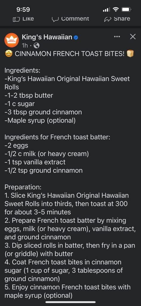 Cinnamon French Toast Bites Kings Hawaiian, Pumpkin Pie Hawaiian Roll French Toast, French Toast Bites Hawaiian Rolls, Hawaiian Roll French Toast Bites, Kings Hawaiian French Toast Bites, Kings Hawaiian Rolls French Toast, Hawaiian Roll French Toast Recipe, Hawaiin Rolls French Toast, King Hawaiian French Toast