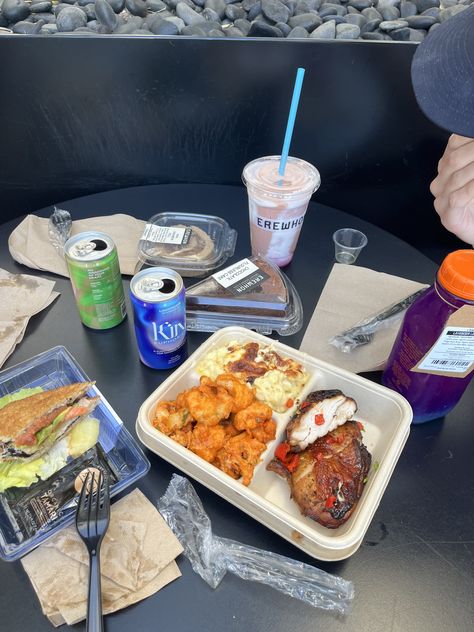 Hailey Bieber smoothie, kin euphorics, buffalo cauliflower, sushi sandwich Smoothie Hailey Bieber, Haley Bieber Smoothie, Kin Euphorics, Erewhon Hailey Bieber Smoothie Recipe, Erewhon Buffalo Cauliflower, Cauliflower Franks Red Hot Buffalo Wings, Buffalo Cauliflower, Sushi Sandwich, Buffalo