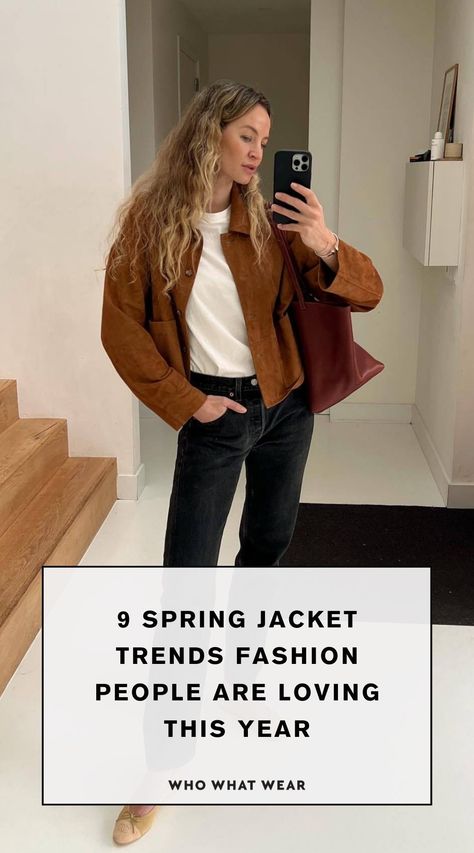 9 Spring Jacket Trends Fashion People Are Already Championing This Year Light Jackets For Women Spring, Spring Jackets 2024, Jackets 2024 Trends, Spring 2024 Jacket Trends, Trendy Summer Cropped Jacket, Jacket Trends 2024, 2024 Jacket Trends, Trendy Beige Cropped Jacket For Spring, Trendy Spring Double-breasted Cropped Jacket