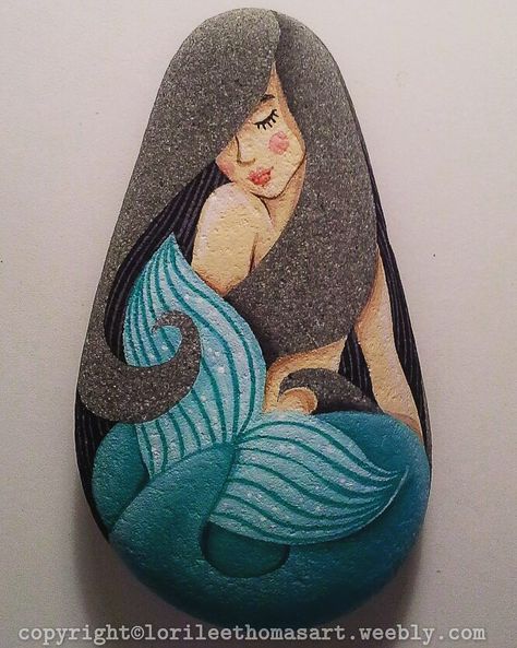 Piedras pintadas Rock Kunst, Art Pierre, Stone Art Painting, Painted Rocks Craft, Painted Rocks Diy, Rock Painting Patterns, Paint Rock, Pet Rocks, Rock Painting Designs