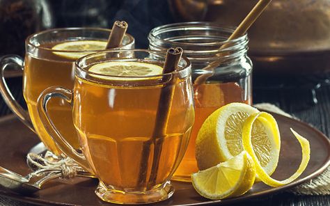 A warm comforting drink to help soothe a sore throat or cold. Can also be enjoyed as an after dinner drink. Honey Cocktail, Toddy Recipe, Honey Drink, Hot Toddies Recipe, Honey Simple Syrup, Honey Bourbon, Hot Cocktails, Winter Drink, After Dinner Drinks