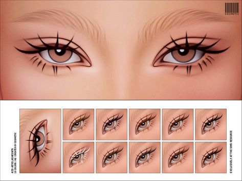 Classic Eyeliner, Sims 4 Cheats, Sims 4 Tattoos, The Sims 4 Skin, Makeup Cc, Sims 4 Cc Makeup, Sims 4 Body Mods, Sims 4 Characters, Sims 4 Cc Packs