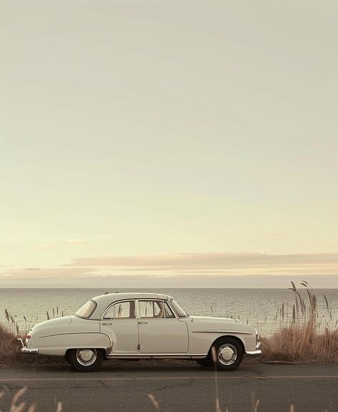 Do you like old and elegant vibes? If yes, then check this out. Step back in time on your big day with a vintage car getaway. Classic elegance meets modern romance, the perfect ride to begin your forever. #VintageWedding #ClassicCar #WeddingGetaway #TimelessLove #JustMarried Elegant Vibes, Beach Vintage, Getaway Car, White Car, La Wedding, Modern Romance, Step Back, Wedding Board, Just Married