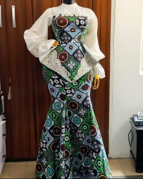 Latest and Best of Ankara Peplum Blouses and Skirts. Stylish Ankara Styles For Ladies, Latest Peplum Styles, Ankara Peplum Blouse And Skirt, Ankara Blouse And Skirt, Wax Styles, Ankara Peplum Blouse, Skirt And Blouse Ankara, Latest Ankara Skirt And Blouse Styles, Latest Ankara Dresses