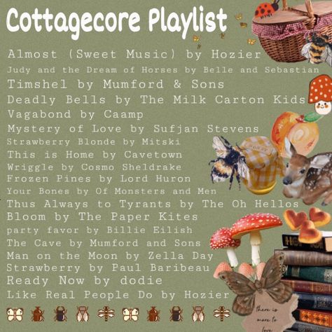 Cottagecore Wallpaper Desktop, Cottagecore Playlist, Cottagecore Music, Cottagecore Life, Fall Playlist, Cottagecore Wallpaper, Belle And Sebastian, Fall Mood Board, Mumford & Sons