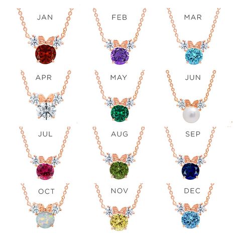 Minnie Mouse Birthstone Necklace by CRISLU - Rose Gold  shopDisney #AD, #Birthstone, #Affiliate, #Necklace, #Minnie, #Mouse Zodiac Signs Pictures, Zodiac Sign Fashion, Zodiac Signs Chart, Bff Jewelry, Magical Jewelry, Zodiac Signs Astrology, Zodiac Art, Disney Jewelry, Birthday Month