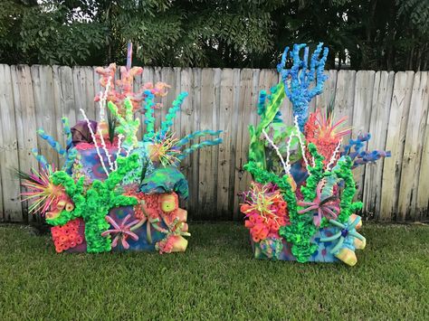 Coral diy Pool Noodle Coral Reef, Pool Noodle Coral, Little Mermaid Decorations, The Little Mermaid Musical, Under The Sea Decorations, Ocean Birthday Party, Play Props, Ocean Birthday, 2nd Birthday Party