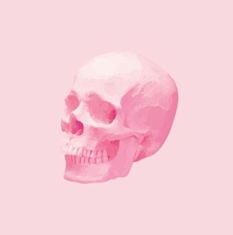 Pink Skull Aesthetic, Pink Skull Wallpaper, Skull Aesthetic, Tea Business, Pink Skeleton, Pastel Skull, Skull Icon, Bubble Goth, Basquiat Art