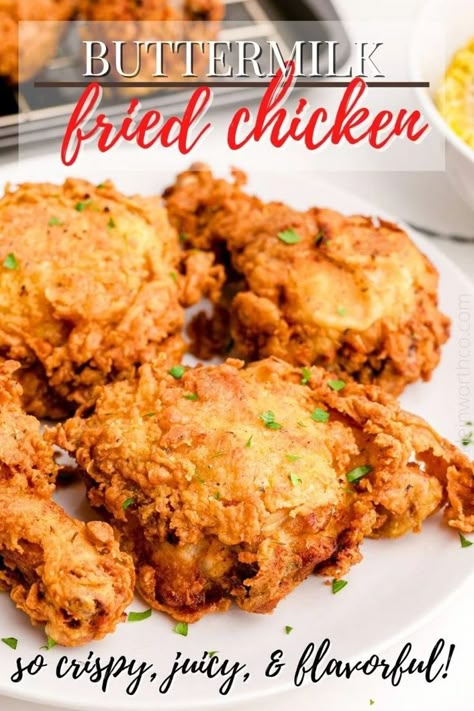 Buttermilk Ranch Fried Chicken, Butter Milk Fried Chicken Recipes, Buttermilk Chicken Brine, Buttermilk Brine For Chicken, Fried Chicken Recipe Stovetop, Chicken Brine For Fried Chicken, Brine For Fried Chicken, Buttermilk Fried Chicken Recipe Southern Style, Buttermilk Chicken Wings