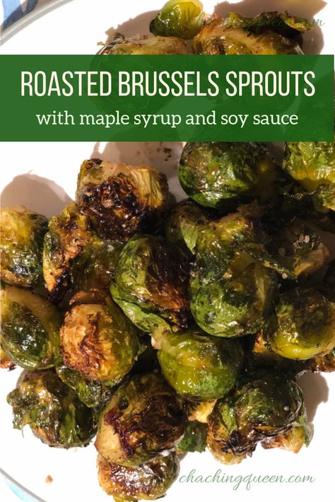 Here is our recipe for roasted Brussels sprouts with maple syrup and soy sauce.  My son and I created this healthy recipe together. #brusselssprouts #healthyfoods #healthyrecipes #sides Side Meals, Healthy Soy Sauce, Soy Sauce Recipe, Recipes With Soy Sauce, Brussel Sprout Recipes Roasted, Budget Friendly Dinner, Radish Recipes, Healthy Brunch, Roasted Brussel