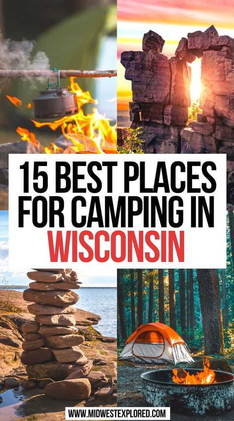 15 Best Places for Camping in Wisconsin Camping In Wisconsin, Wisconsin Summer, Wisconsin State Parks, Exploring Wisconsin, Wisconsin Camping, Minnesota Travel, Rv Road Trip, Best Campgrounds, Midwest Travel