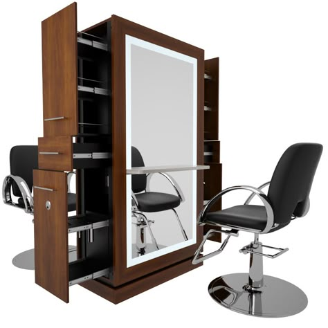 Styling Mirror, Hair Salon Stations, Barber Shop Interior, Salon Styling Stations, Space Saving Shoe Rack, Hair Stations, Hair Salon Interior, Salon Suites Decor, Salon Stations