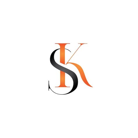 Sk letter logo design | Premium Vector #Freepik #vector #shapes-alphabet #trend-logo #logo-concept #signature-font Sk Alphabet Images, Sk Logo Design Fonts, Sk Letter Logo, Jatav King, Sk Logo Design, Sk Wallpaper, Sk Photo Editing Logo, Logo Design Fonts, Ks Logo