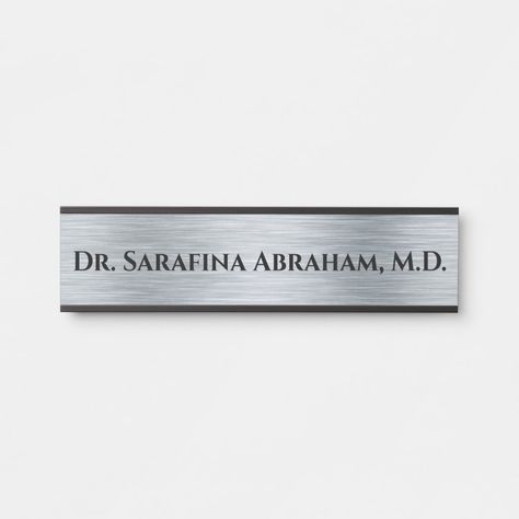 Office Door Signs, Door Sign, Design Silver, Plate Size, Door Signs, Artwork Design, Name Plate, Getting Old, Metal Signs