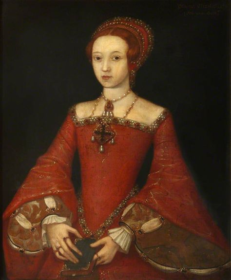 Elizabeth I as a princess, copy of a painting by William Scrots Queen Elizabeth The 1st, Elizabethan Dress, Hans Thoma, Carl Spitzweg, Hans Holbein, Tudor Dynasty, Tudor Era, Reine Elizabeth Ii, Jewel Dress