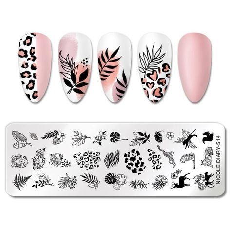 Nail Art Stencils, Nail Stamper, Nail Art Stamping Plates, Lines On Nails, Fake Nails With Glue, Nail Stamping Plates, Stamping Nail Art, Stamping Plates, Nail Paint