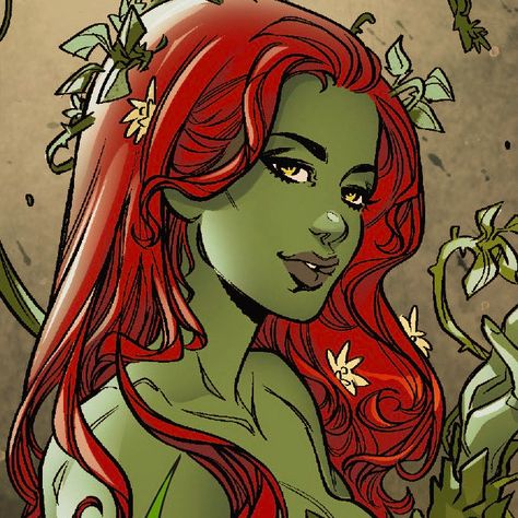 🌱fav/rt if you are going to use🌱 Poison Ivy Icons, Poison Ivy, Her Hair, Red Hair, Ivy, Batman, Makeup, Flowers, Green