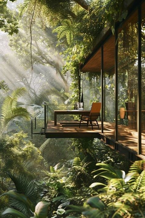 Tropical Retreat House, Lee Rodriguez, Costa Rica House, Rainforest Canopy, Dream Hotel, Jungle House, Terra Nova, Tropical Resort, Tropical Houses