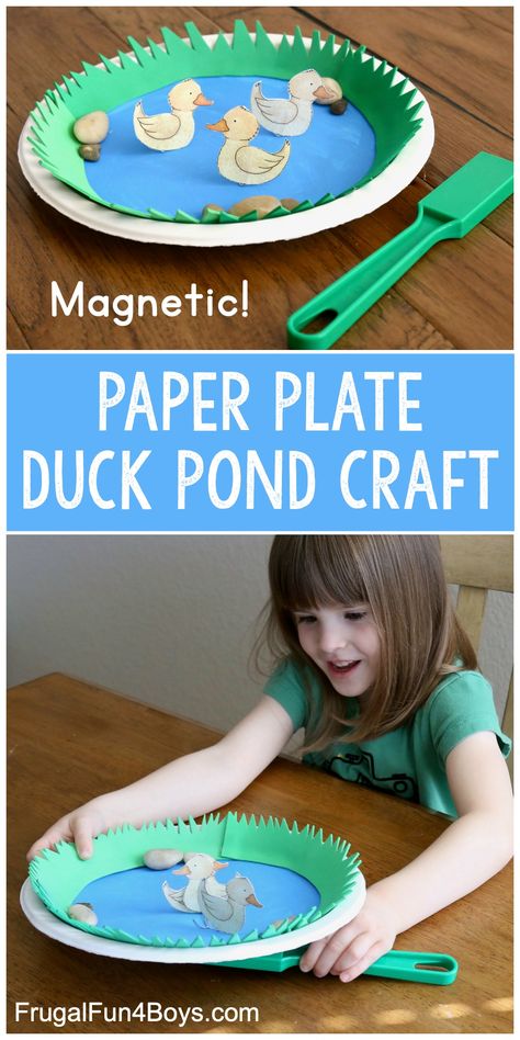 Ducks Preschool Activities, Duck Crafts For Kids, Pond Crafts, Diy Frog, Duck Crafts, Frog Pond, Crafts For Kids Paper, Crafts Spring, Crafts Clay