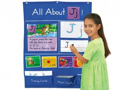 Letter Sound Recognition, Letter Learning, Letter Of The Day, Pocket Charts, Chart Paper, Dream Classroom, Letter Card, Alphabet Chart, Lakeshore Learning