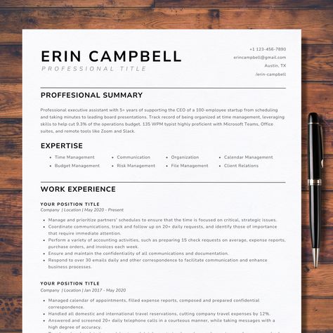 2024 ATS Friendly Modern Resume Template Google Docs Clean Word Resume Professional Executive Assistant Simple Minimalist Resume Template Resume Profile Statement Examples, Resume Minimalist, Ats Friendly Resume, Professional Resume Examples, Resume Ideas, Minimalist Resume Template, Resume Professional, Minimalist Resume, Resume Writing Tips