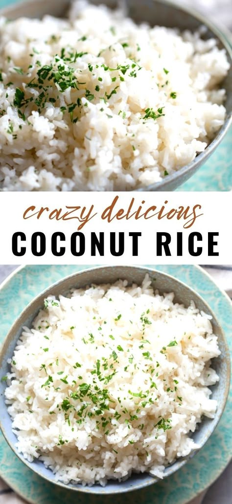 Fun Rice Recipes, Coconut Rice Bowl Recipe, Rice With Coconut Milk Recipes, Coconut White Rice Recipe, Jasmin Rice Recipes, Rice Coconut Milk Recipe, Coconut Rice Breakfast, How To Make Coconut Rice, Coconut Rice Recipes