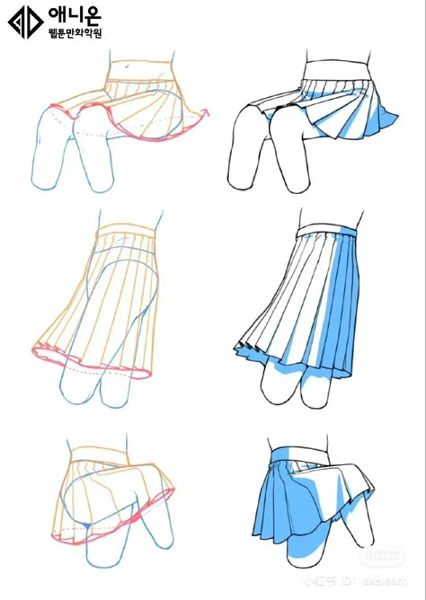 Anatomy Reference Anime, Anatomy Clothes, Skirt Reference, Anime Anatomy, Poses Reference Drawing, Reference Anime, Anime Skirts, Train Drawing, V Chibi