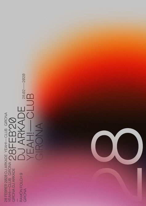 Period Poster Design, Modern Design Aesthetic, Gradient Layout Design, Sleek Graphic Design, Bold Minimalism Graphic Design, Gradient Design Graphics, 2024 Graphic Design, Circle Poster Design, Heatmap Design