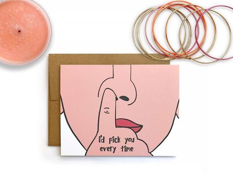 Funny Birthday Cards Diy, Bf Stuff, Nose Picker, Punny Cards, Funny Anniversary, Funniest Valentines Cards, Sister Birthday Card, Diy Anniversary, Funny Anniversary Cards