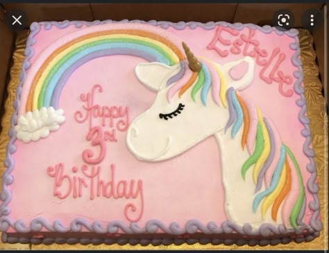 Unicorn Sheet Cake, Unicorn Cake Images, Customer Service Office, Half Sheet Cake, Rainbow Cakes, Unicorns And Rainbows, Birthday Sheet Cakes, Scratch Recipes, Vintage Cakes