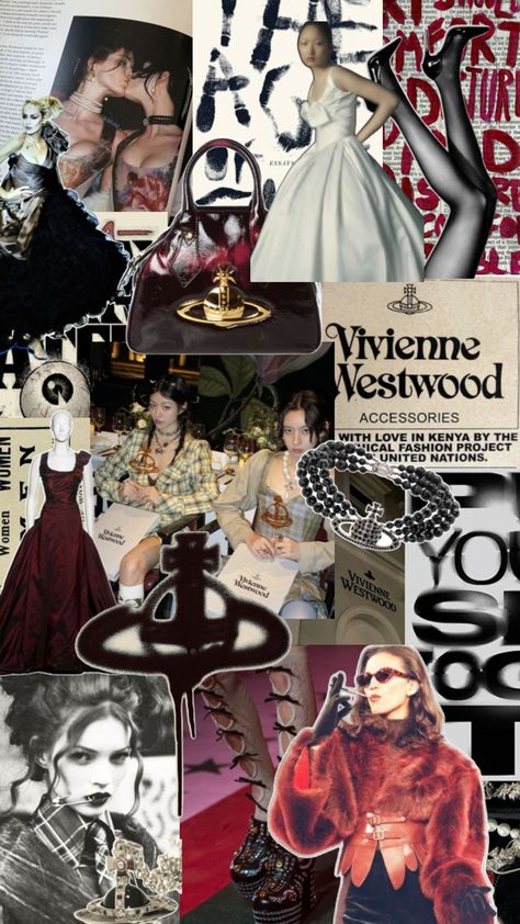 #fashion #viviennewestwood #vintage #aesthetic #collage Kelsey Simone Outfits, Vivienne Westwood Clothes, Vintage Aesthetic Collage, Vivienne Westwood Designs, Vivienne Westwood Fashion, Louise Vuitton, Punk Aesthetic, The Vivienne, Fashion Portfolio