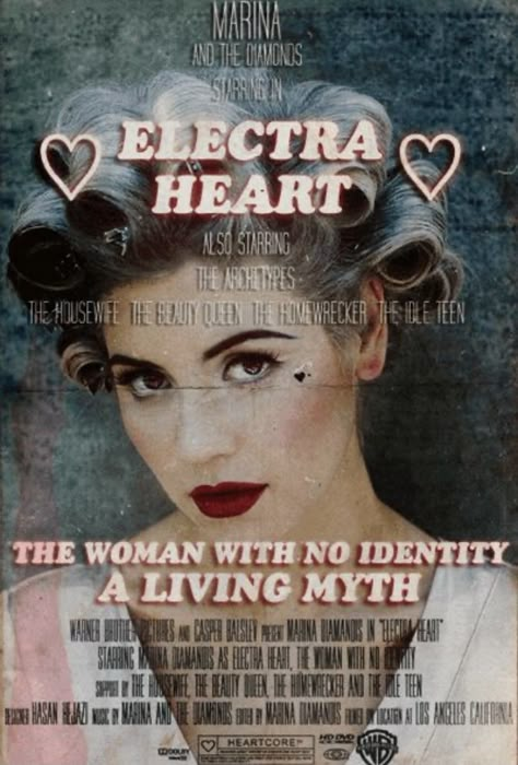 Marina Posters Vintage, Marina Poster Vintage, Marina And The Diamonds Aesthetic Wallpaper, Marina And The Diamonds Electra Heart, Electra Heart Poster, Marina Prints, Marina Diamandis Aesthetic, Marina And The Diamonds Wallpaper, Marina And The Diamonds Poster