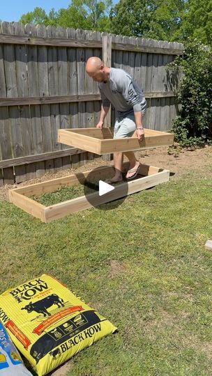 How to Build a Two-Tiered raised garden bed #diy #garden #growyourownfood | Salty Acres  | Salty Acres  · Original audio Two Tier Raised Garden Beds Diy, Tiered Raised Garden Beds Diy, Tiered Raised Beds, Diy Tiered Garden Bed, 3 Tier Garden Bed, Tiered Garden, Bedding Plants, Grow Your Own Food, Raised Garden Beds