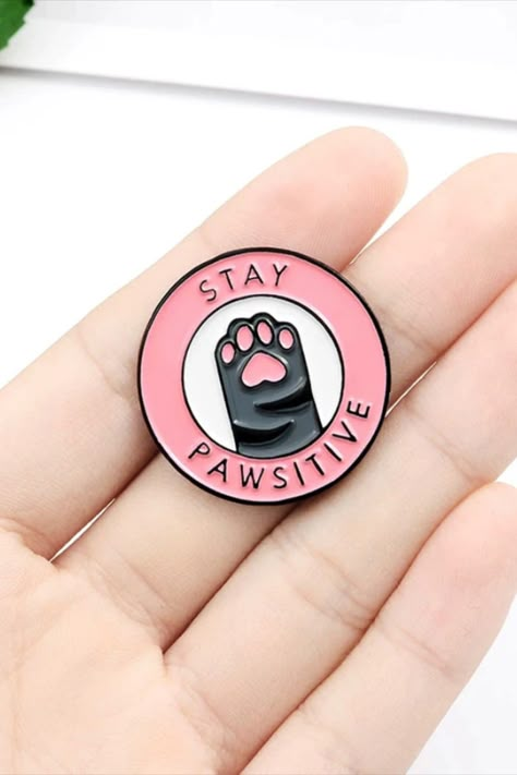 Cats Books & Tea Lapel Pin Enamel Pin Funny, Stay Pawsitive, Cat Enamel Pin, Soft Enamel Pins, Cute Black Cats, Enamel Pin Badge, Enamel Lapel Pin, Dog Pin, Soft Enamel