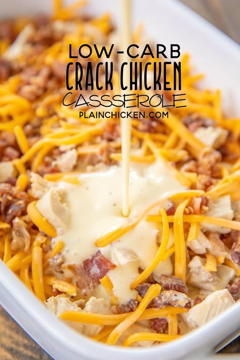 Chicken Cheddar, Keto Chicken Casserole, Casserole Chicken, Low Carb Casseroles, Resep Diet, Bacon Ranch, Keto Diet Menu, Quick Meal, Vegan Keto