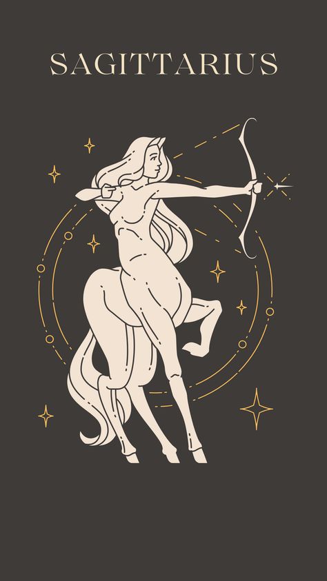 Zodiac Phone Wallpaper, Aesthetic Sagittarius, Sagittarius Wallpaper, Sagittarius Tattoo Designs, Arrow Tattoos For Women, Black And Gold Aesthetic, Horoscope Compatibility, Astrology And Horoscopes, Sagittarius Zodiac