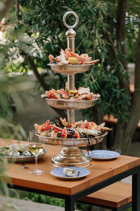 Seafood Tower Display, Martha Stewart Entertaining, Luxury Brunch, Buffet Styling, Royal Salute, Awesome Party Favors, Lobster Boil, Sarah King, Wedding Luncheon