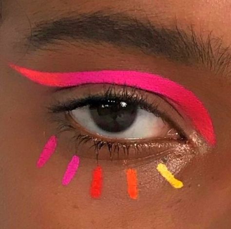 Neon Face Paint, Uv Makeup, Artsy Makeup, Pride Weekend, Party Make-up, Camp Theme, Neon Makeup, Make Up Inspiration, Rave Makeup